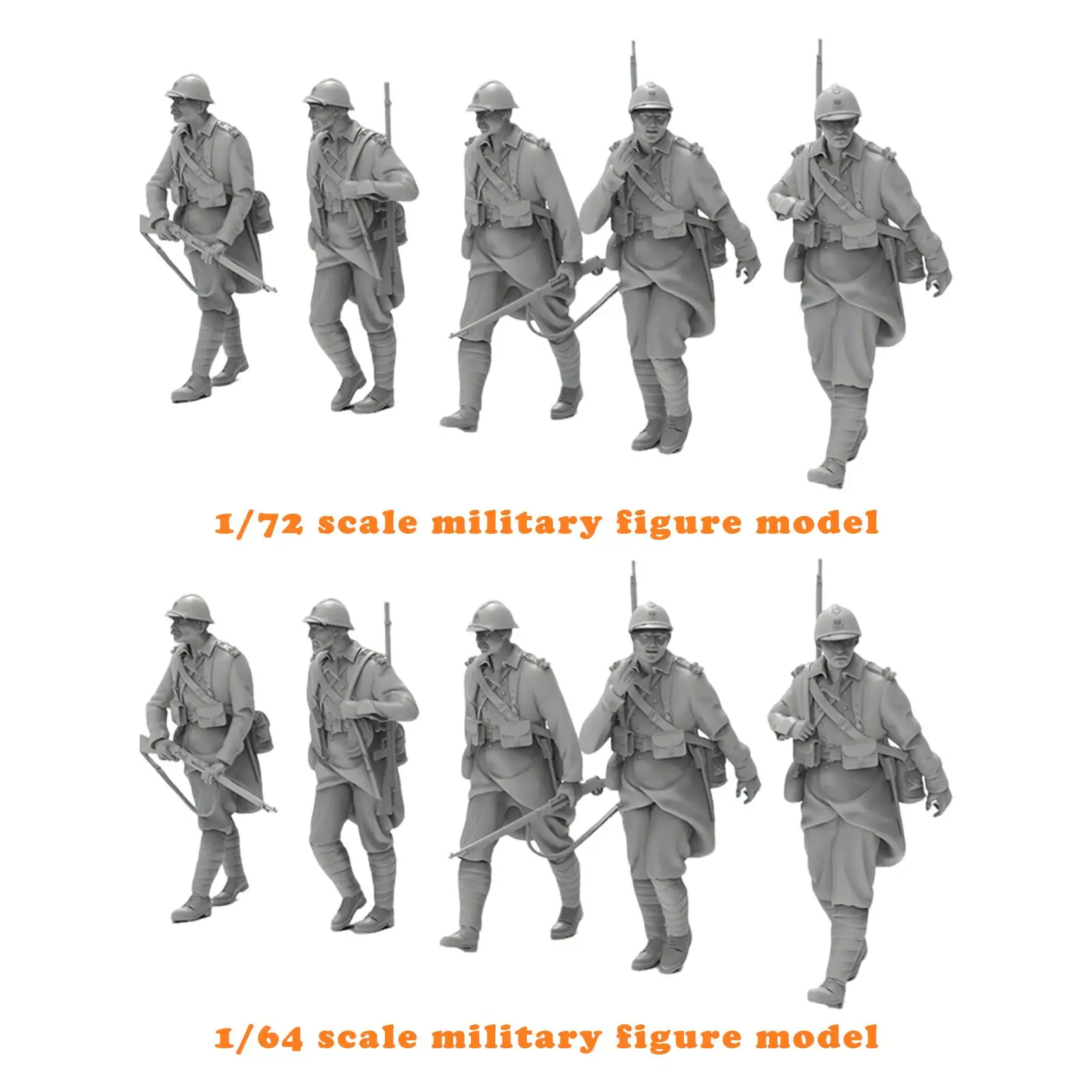 

5x Miniature Figures Resin Unpainted DIY Crafts Desk Decoration Mini Models Collection Action Figures for Miniature Scene Layout