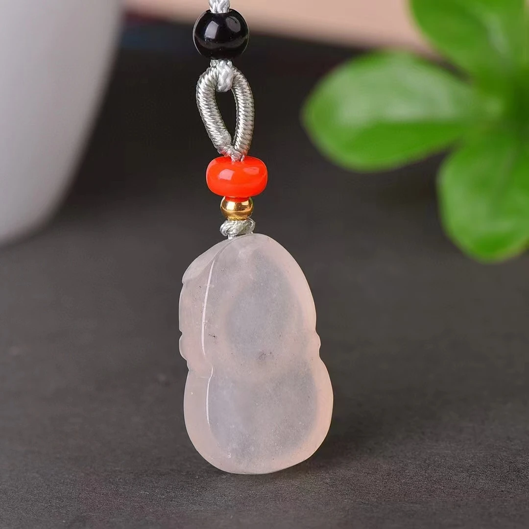 Hetian-Colgante de Jade de seda dorada, dijes de piedra Natural, colgantes de calabaza, joyería para hombres y mujeres, amuleto de mascarillas, joyería de piedras preciosas con estilo