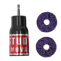 Stud Hub Cleaner Stud Rust Removal Tool Wheel Hub Cleaner for 1/2in Impact Wrenches Electric Drill Cleaning Tool