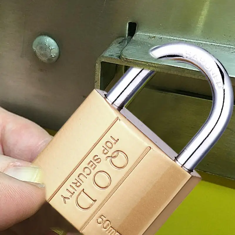 قفل نحاسي حقيبة أمتعة خزانة أقفال لوحة أمان عالية مع 3 مفاتيح لخزانة الأمتعة أجهزة تحسين المنزل #2