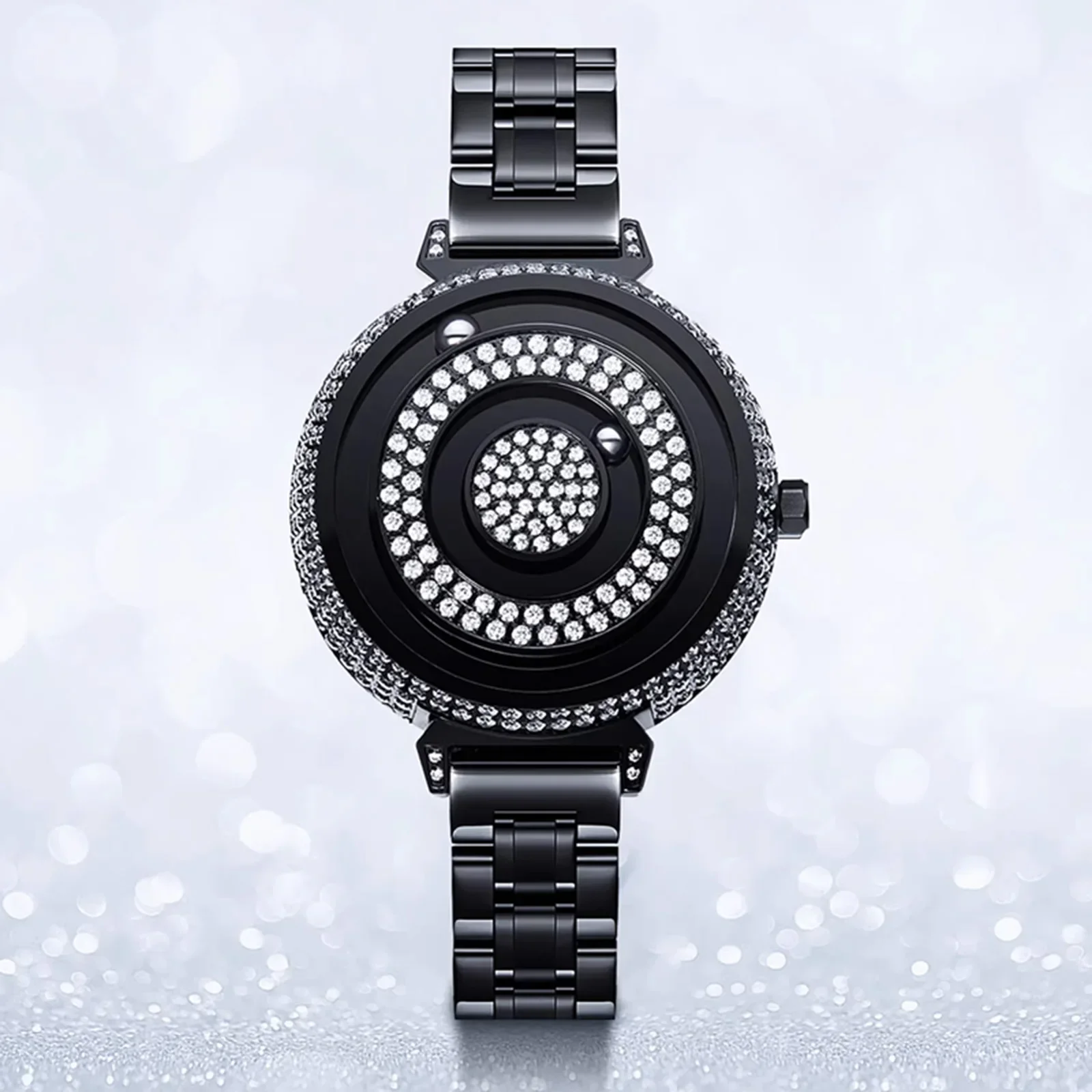EUTOUR nuevo reloj magnético de diamantes para mujer, reloj de cuarzo resistente al agua de moda de lujo, reloj informal para chica de negocios con