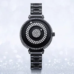 EUTOUR nuevo reloj magnético de diamantes para mujer, reloj de cuarzo resistente al agua de moda de lujo, reloj informal para chica de negocios con correa de acero
