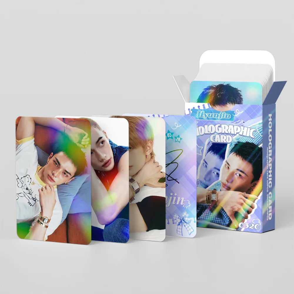 124 szt. Stray Kids KPOP nowy album KARMA Hwang Hyun Jin kolekcja dla fanów idolów naklejki laserowe ze zdjęciami karty LOMO prezenty