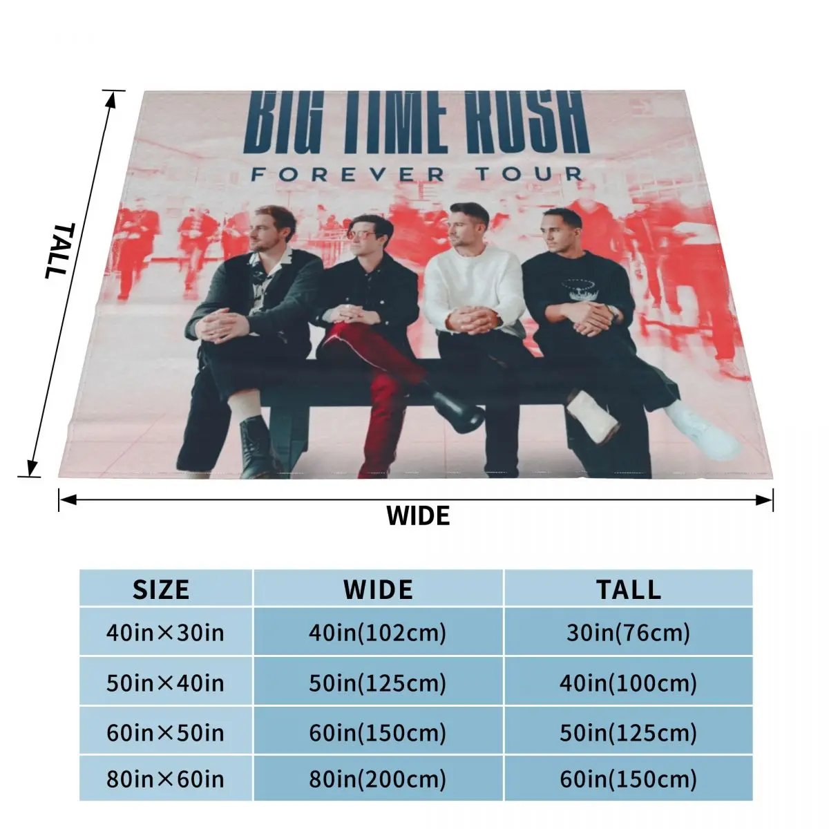 btr 2022 tour btr big time rush btr 2022 tour Throw Blanket Polar Fluffy Shaggy Retros Blankets