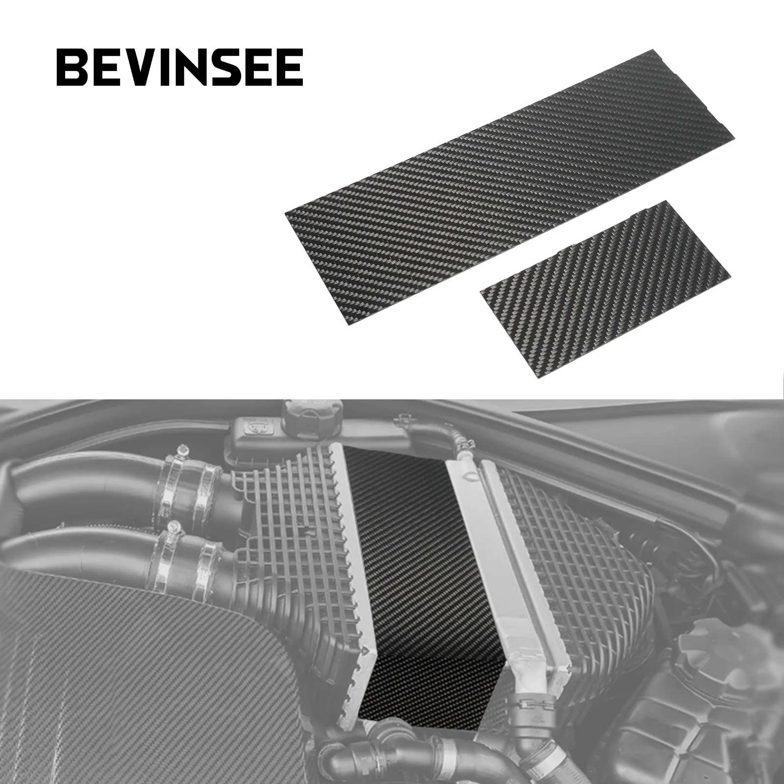 For BMW S55 Engine Turbo Intercooler Protective Cover Carbon Fibre for BMW M4 F82 F83 M3 F80 2013-2020,M2 F87 2015-2020