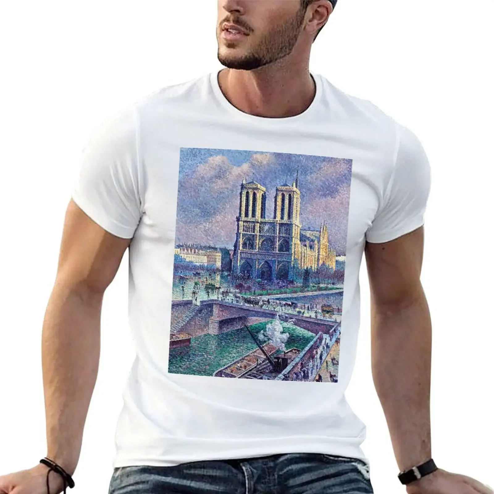 

Maximilien Luce - Notre-Dame de Paris T-Shirt vintage graphic tee shirts graphic mens fashion