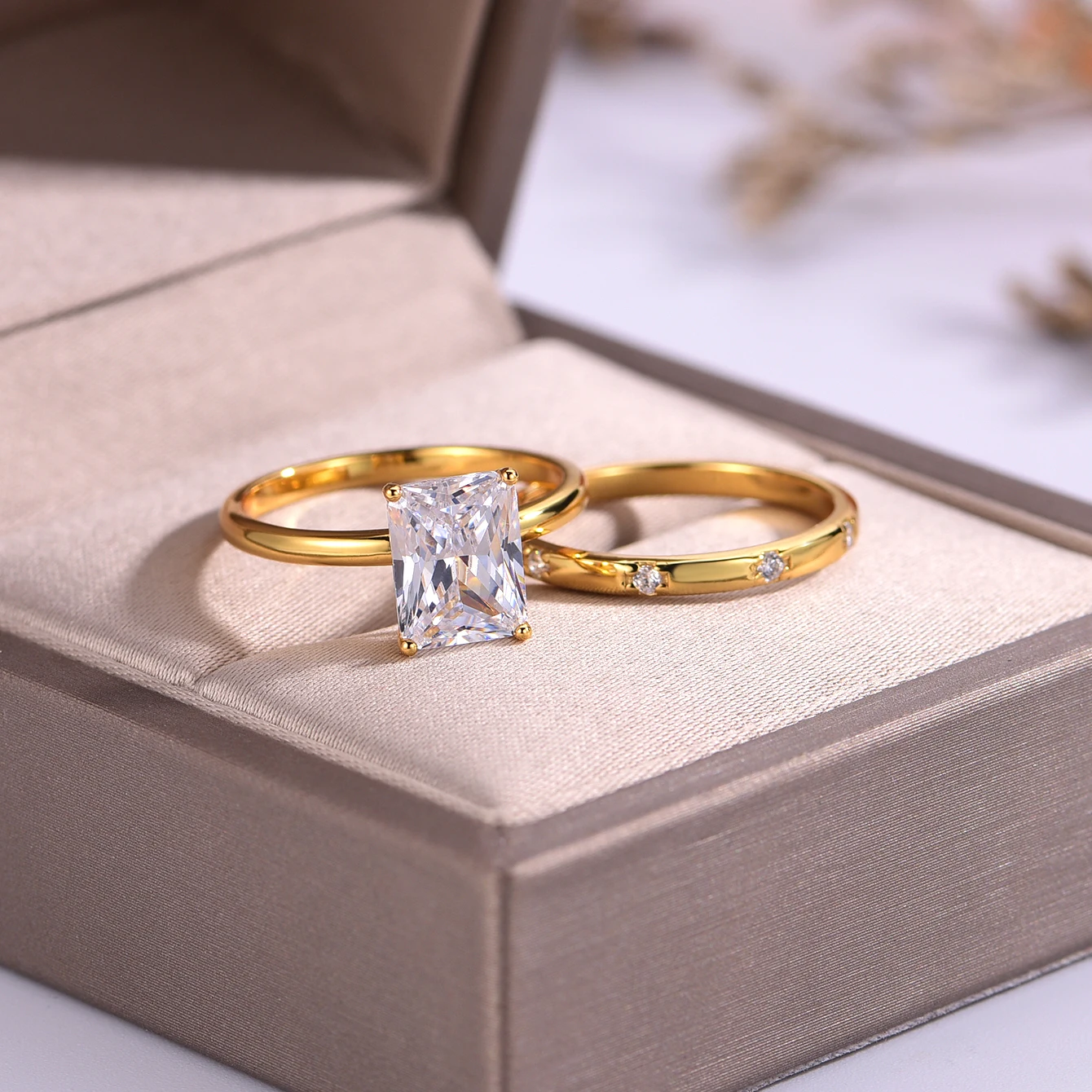 

Модные ювелирные изделия 3,0 карата изумрудной огранки с муассаническим бриллиантом, простое кольцо из стерлингового серебра 925 пробы для женщин, свадебные подарки