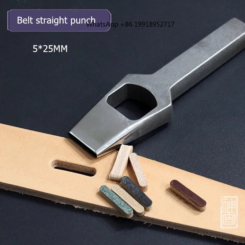 Bangbang DC53 Steel Belt Hole Punch Tool 5x25mm Flat Chisel With Stonewash Finish Hand Sharpened For Leather Craft/Belt Making