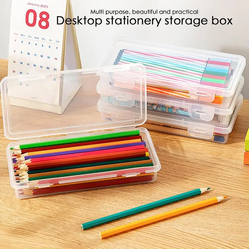 Etui Box Clear Craft Naaibenodigdheden Opslag Bureau Dispensers Stevige Organizer Voor Briefpapier Potloodhouders Pen
