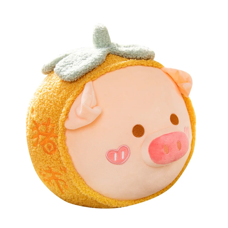 

Nice Round Cute Piggy Doll Lucky Pig Persimmon Plush Toy Stuffed Animal Pillow Sofa Office Sleep Pillow For Christmas Gift