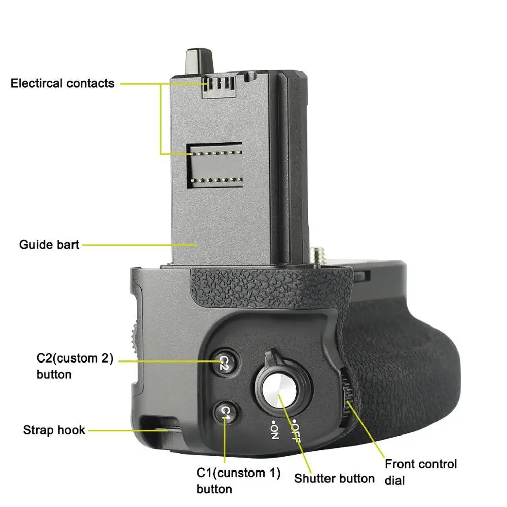 Meike MK-A7R IV Pro Battery Grip For Sony a7RIV a7R4 a7IV a74 a9II Camera Vertical Shutter Wireless Remote Control