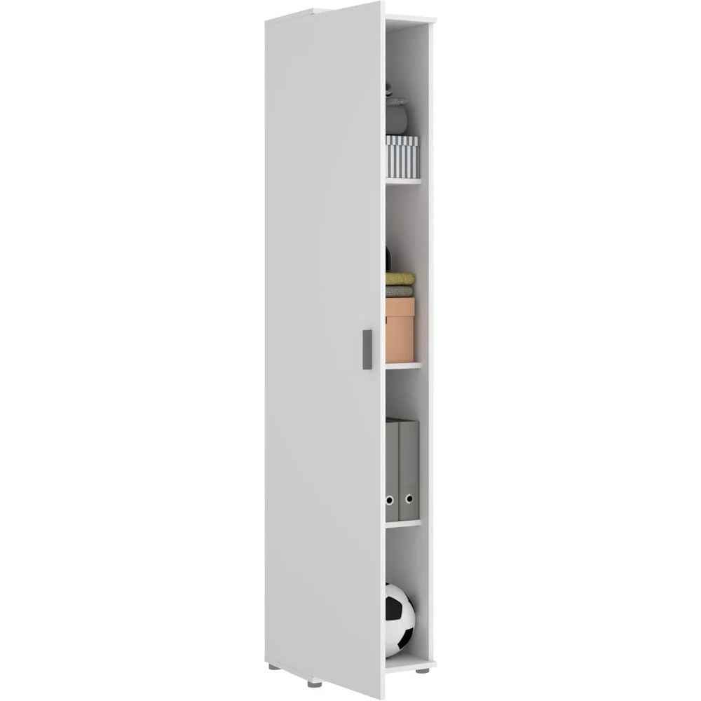 GRUPO RIMOBEL Armario Multiusos Puerta, Madera de ingeniería, Blanco, 39x190x35cm