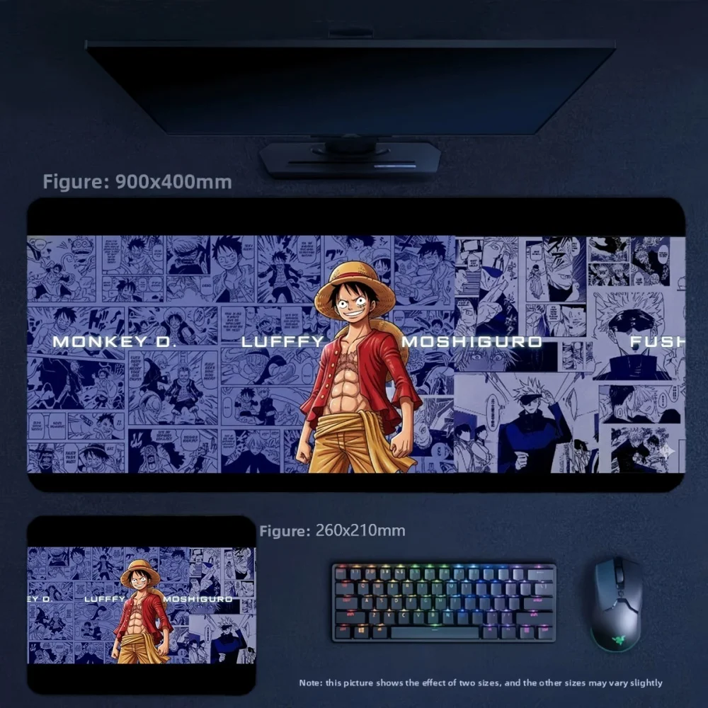 Boys E-sports Games Non-slip Keyboard Pad Mouse Pad Animation Two-dimensional Printing Leather Mouse Pad Wrist Guard Writing Pad