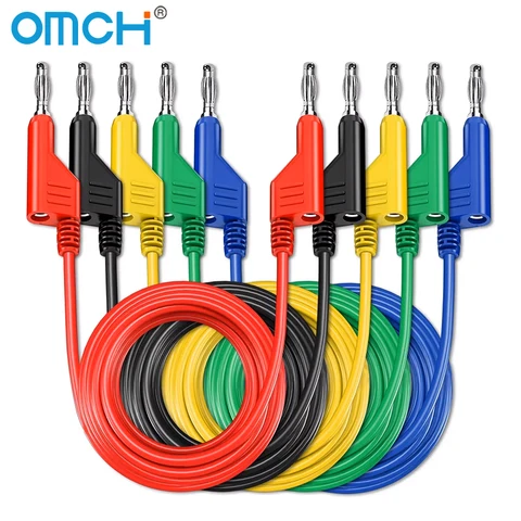 Штабелируемые провода для мультиметра Banana Plug, 1 м, 2 шт./5 шт.