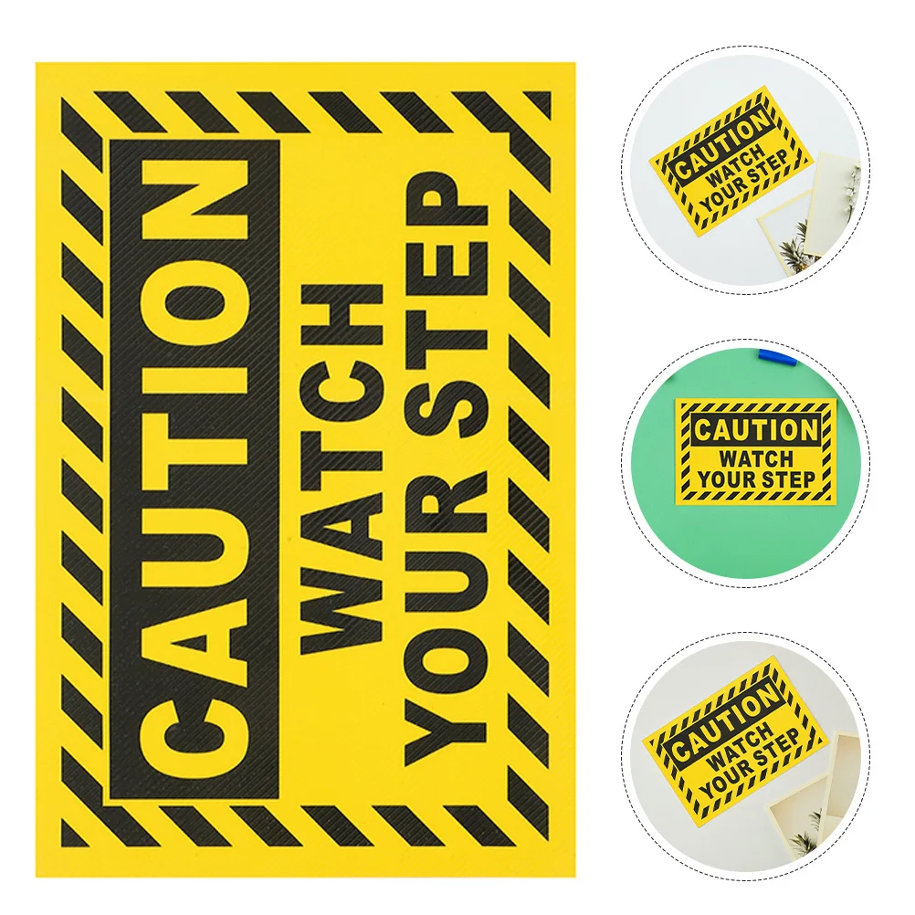

Watch Your Step PVC Caution Sign Sticker Durable Slip Resistant Safety Warning for Stairs Outdoor Watch Your Step Sign Sticker