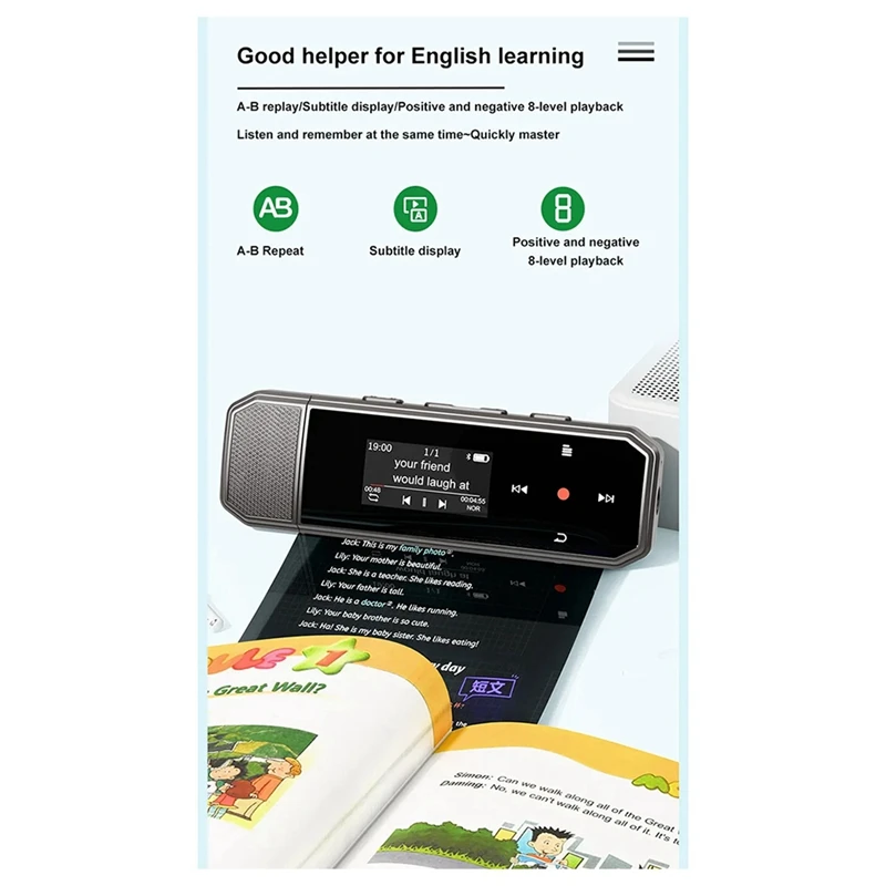 

X11A X80 USB MP3 Player Mini 64GB Touch Key Bluetooth 5.3 Sports Clip Music Player Support FM Radio Recorder E-Book Pedometer