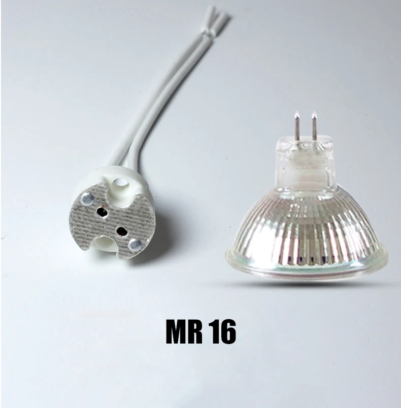 GU10 MR16 bulb base lamp holder adapter with Wire Connector Ceramic Socket for LED CFL Lamp Halogen Light spotlight 110V/220V