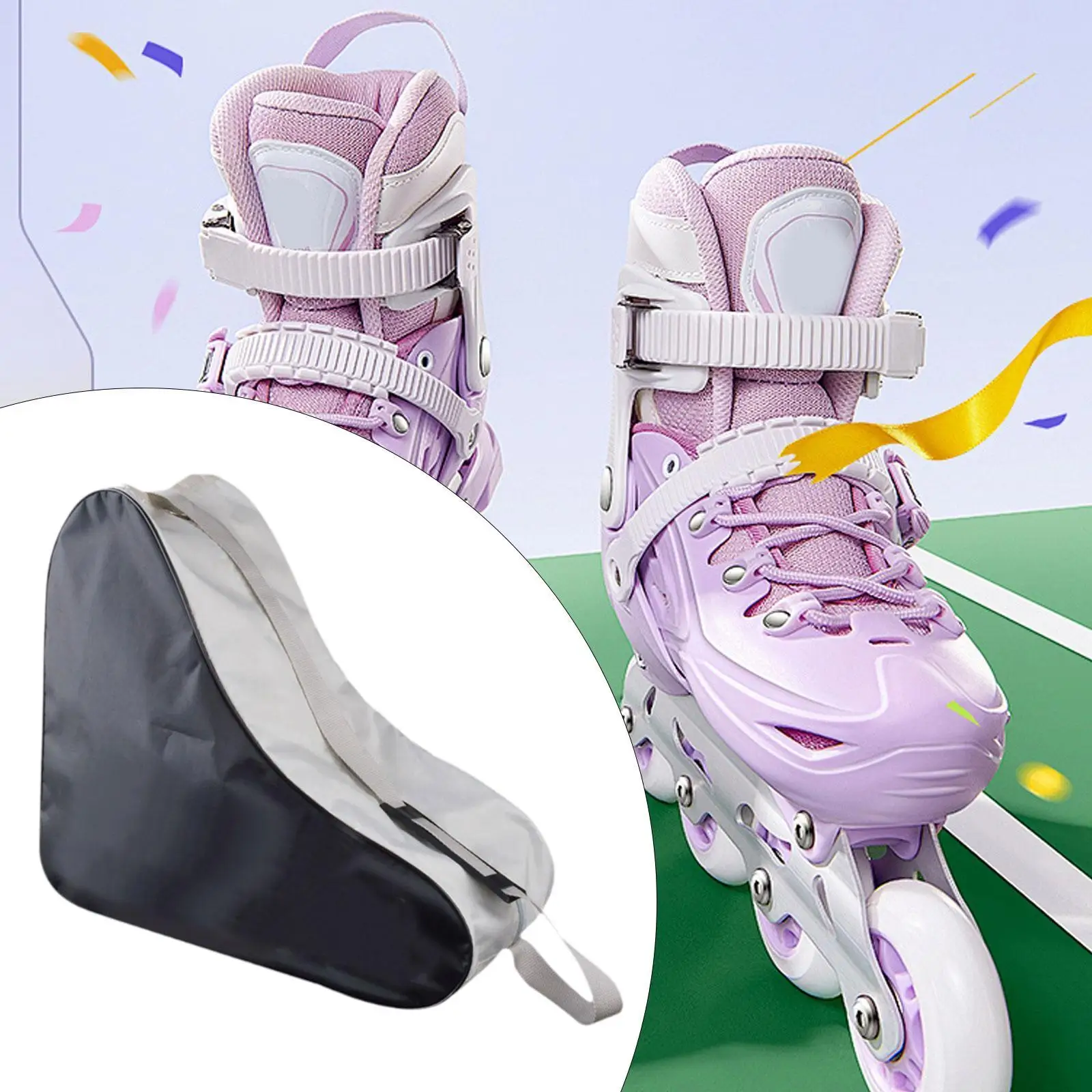 ローラースケートバッグ アイススケートバッグ ショルダーストラップ付き スケートシューズ収納バッグ ローラースケート用品用 アイスホッケースケート