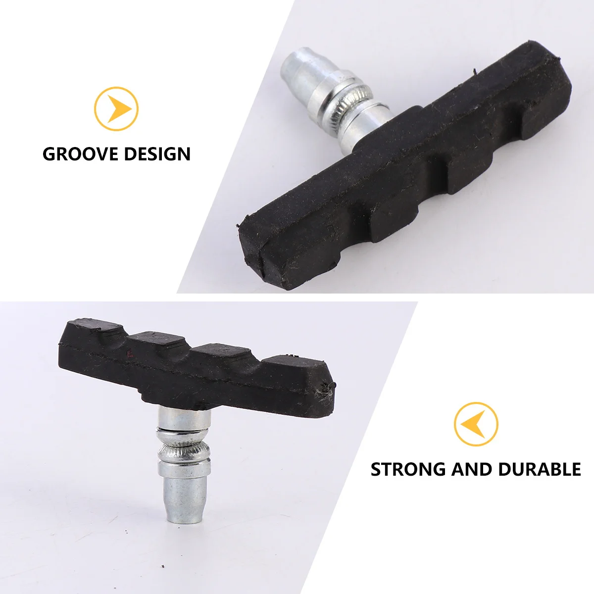 8Pcs Bicycle Brake Pads Shoes Road Mountain Durable Anti-Slip Easy Install Noise Reduction Brake Pads