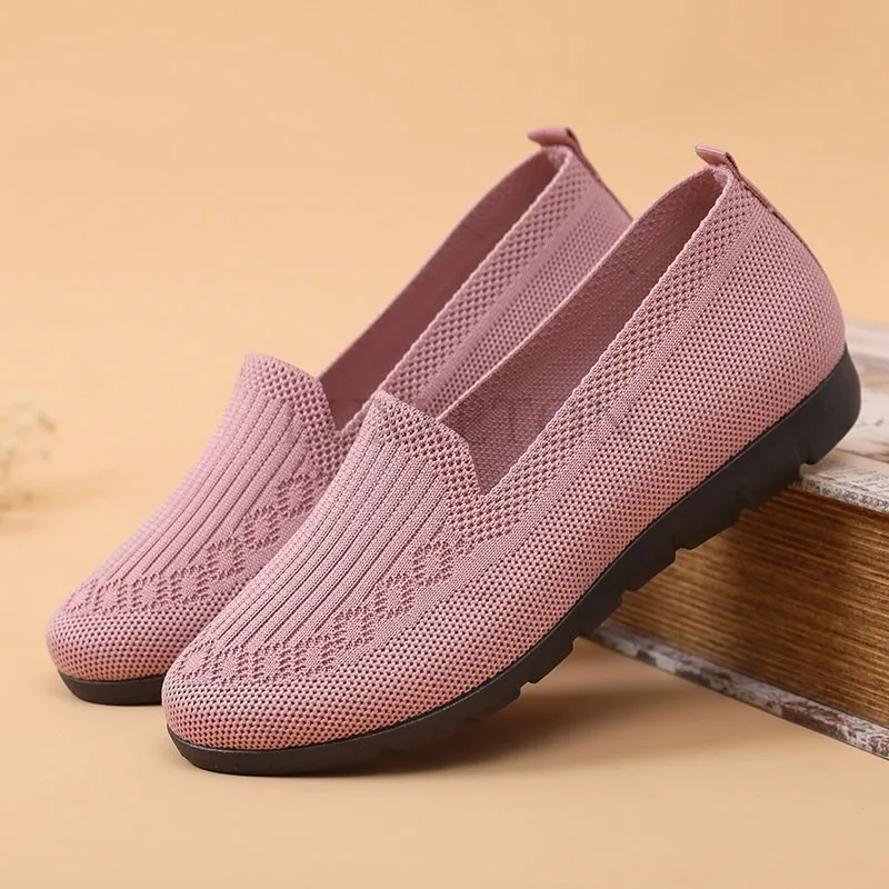 Women Vulcanized Shoes New Breathable Flat Bottom Comfortable Fashion Casual Anti Slip Sports Women Mesh Shoes Mainland China