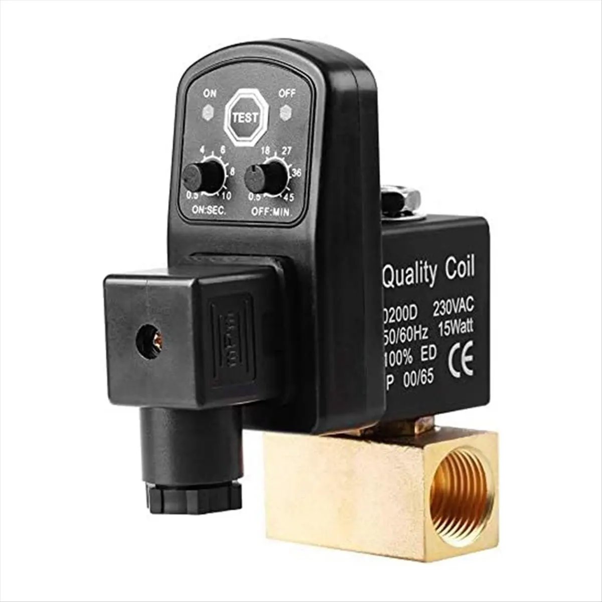 G1/2 DN15 230V Automatic Timed Water Tank Electronic Timed Drain Valve for Air Compressor Condensate Management-A55K