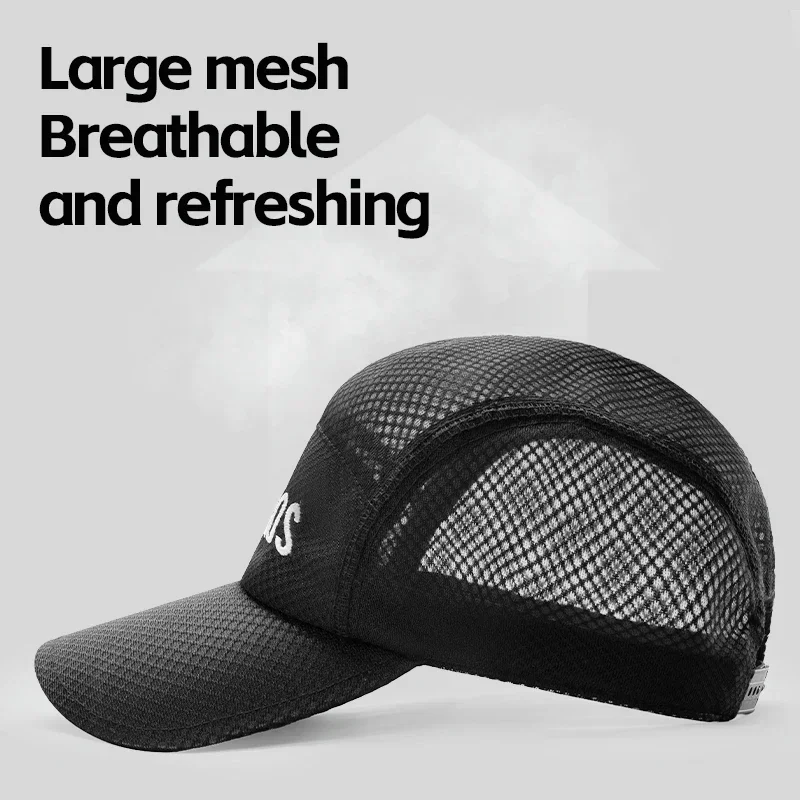 ROCKBROS gorra de béisbol de malla transpirable verano fresco sombrero de secado rápido gorra de tenis de Golf hombres mujeres para deportes al aire libre ciclismo correr sombrero