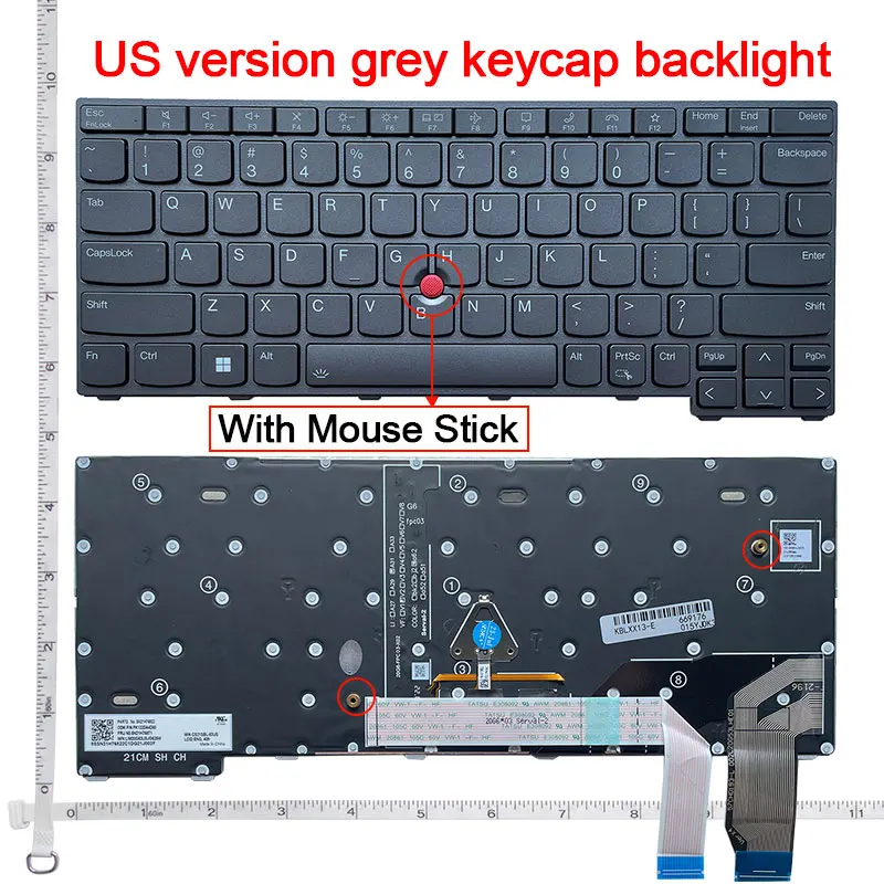 米国英語ラップトップキーボード Lenovo X13 YOGA Gen2/Gen3/Gen4 S2