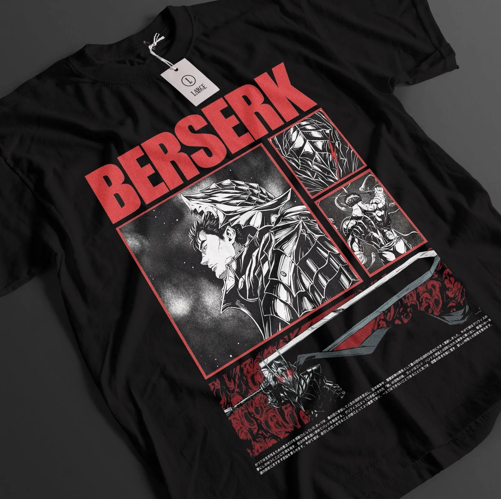Berserk Shirt Guts Tshirt Casca T-Shirt Griffith Top Warrior Anime Unisex Tee