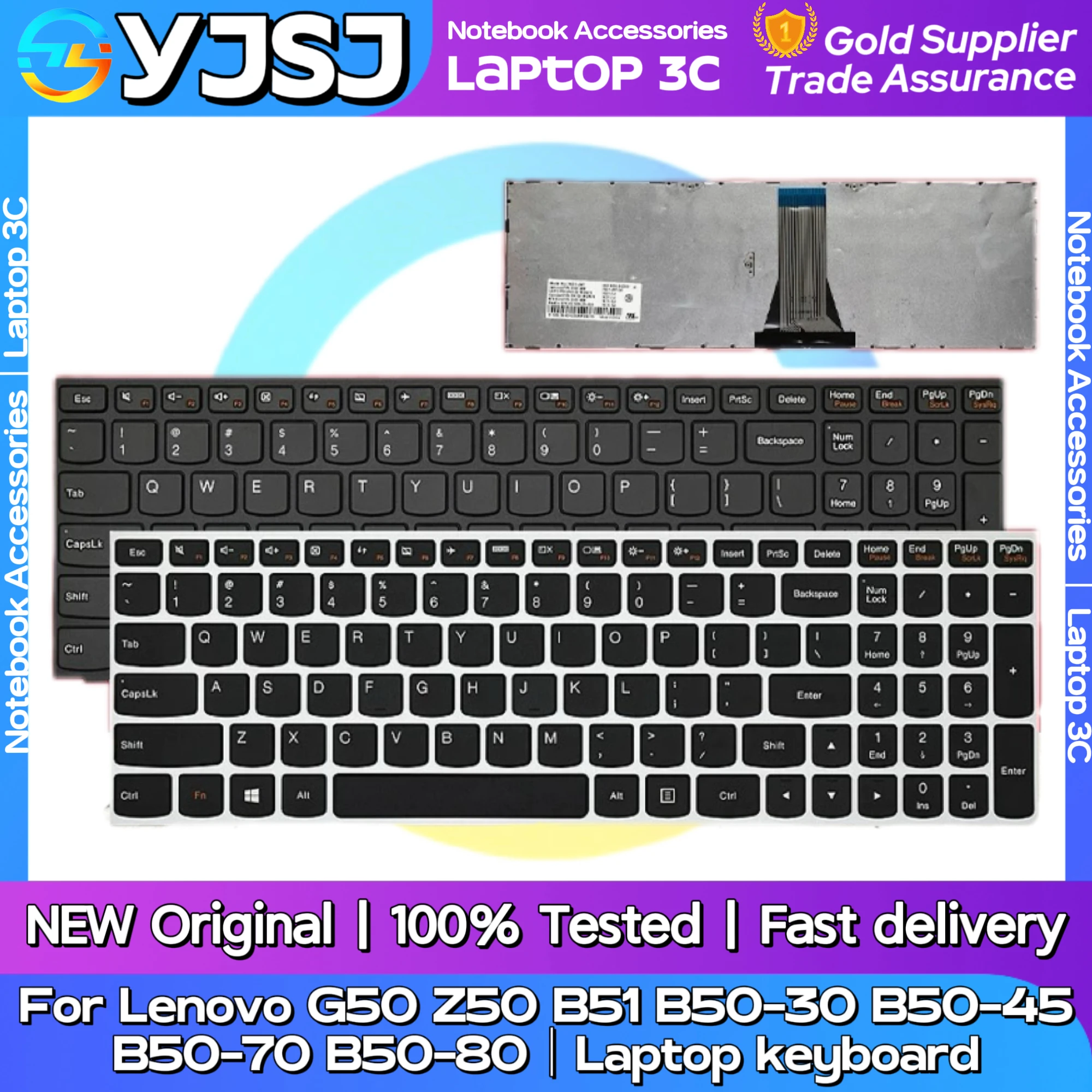 

New Original Laptop Notebook keyboard For Lenovo G50 Z50 B51 B50-30 B50-45 B50-70 B50-80｜Laptop keyboard