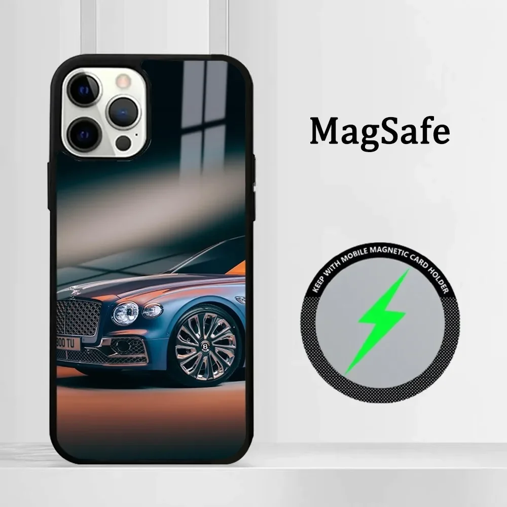 Cool Car B-Bentley-tley Coupe Design Phone Case For iPhone 15 14 13 12 11 Pro Max Plus Mini Mirror Magnetic Cover