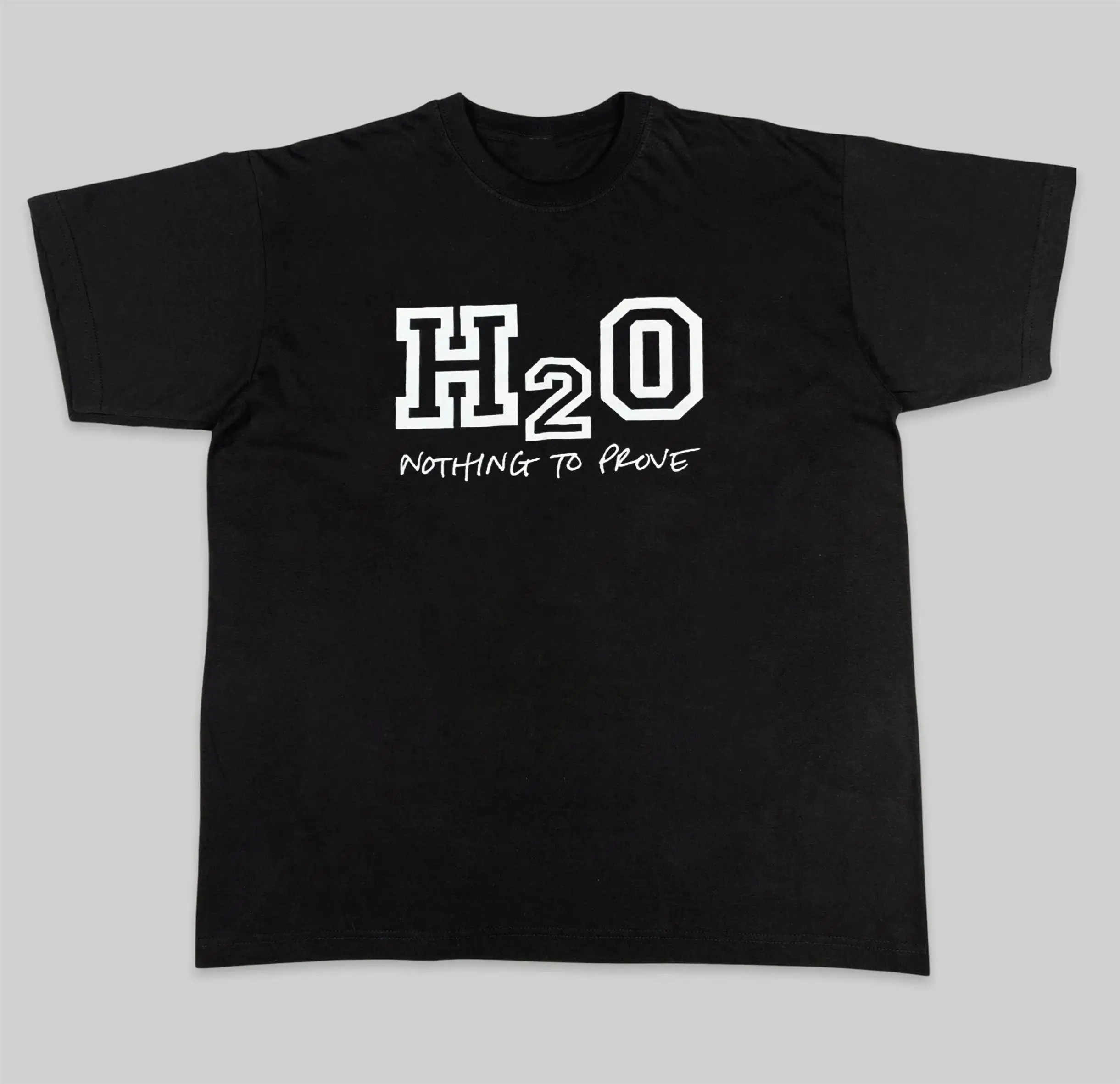 Y2k Tops H2O Punk Band Loose T-shirt European and American High Street Men's and Women's Clothes Casual Cotton Short-sleeved Top
