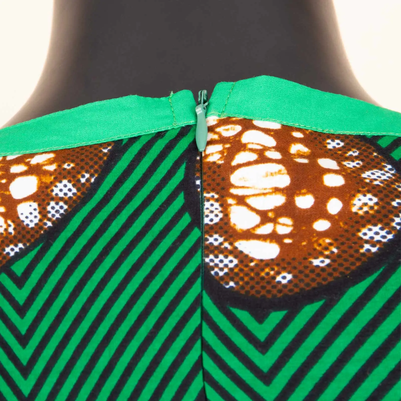Africa Ankara Printed Fabric Women\'s Dress V Neck Sexy Double Hem Splicing Clash Color Model Skirt 2425190