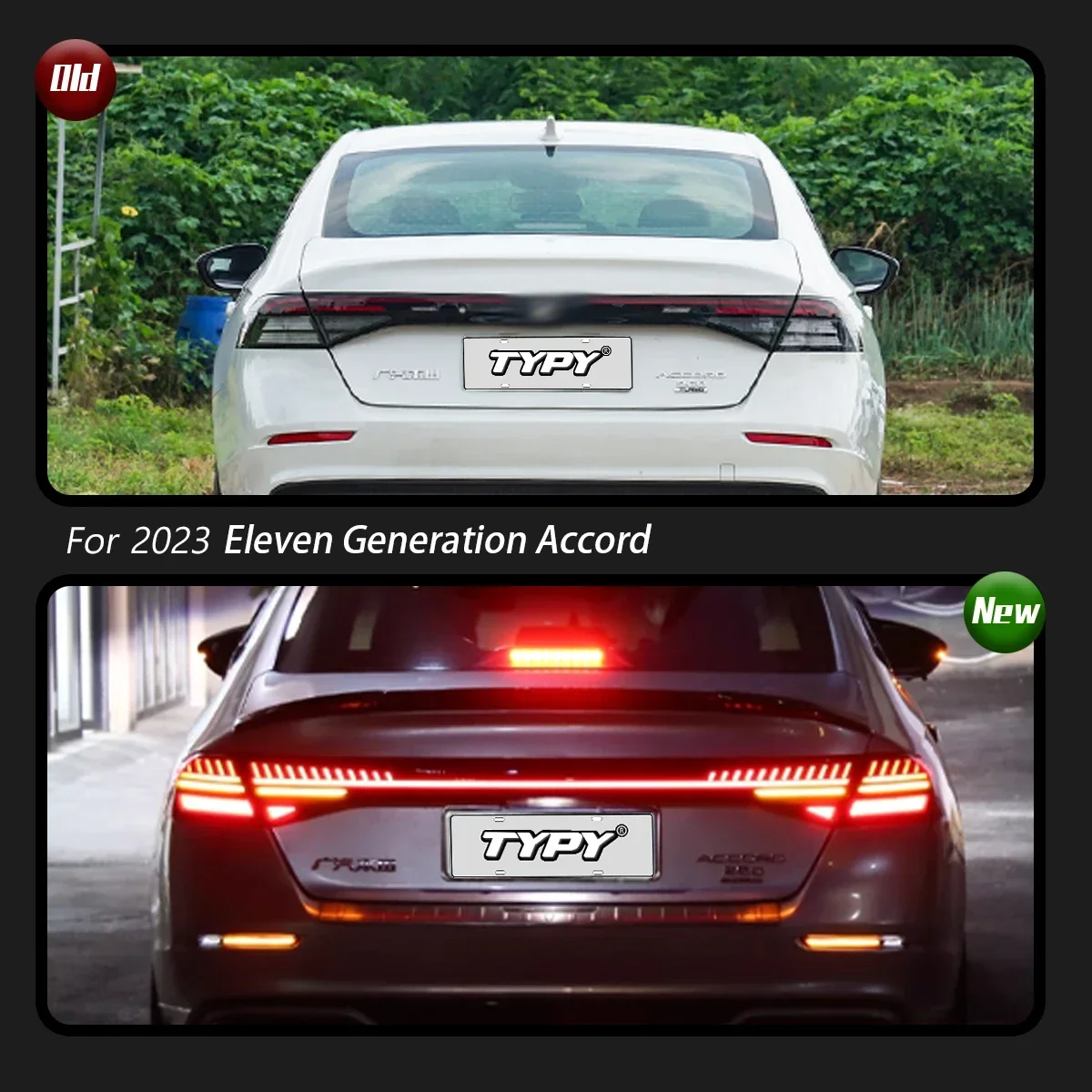 

TYPY автомобиль для Honda Accord 11th задние фонари 2023-2024 обновление модифицированный новый DRL динамический указатель поворота светодиодный задний фонарь автоаксессуары
