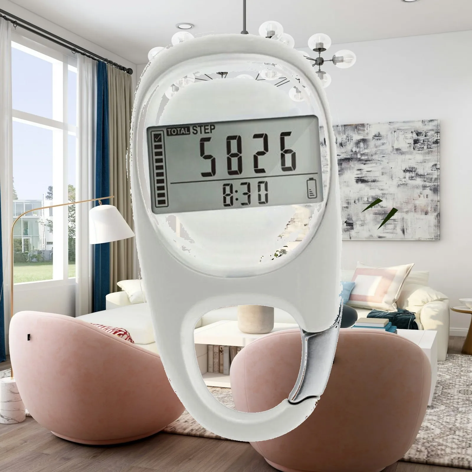 Step Distance Counter with Clip Walking 3D Sensor Pedometer for Hiking