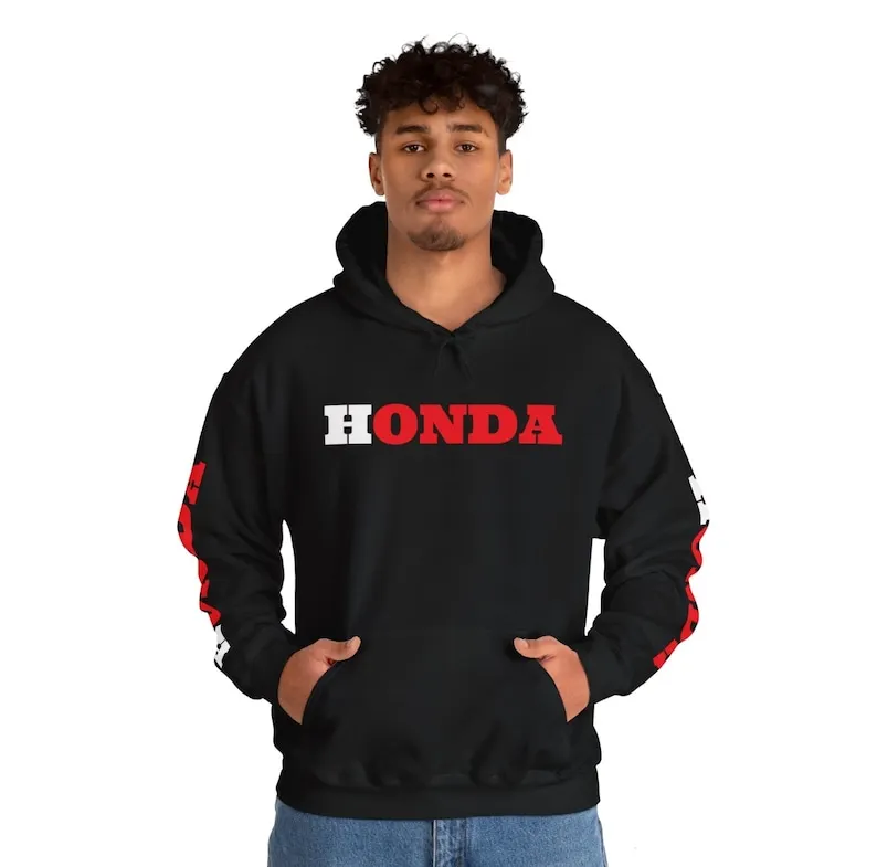 

Honda Graphic Hoodie Hoodie Fashion Hoodie Sweater Autumn and Winter Sweater Unisex Hoodie Car Enthusiast Print Casual Jumper