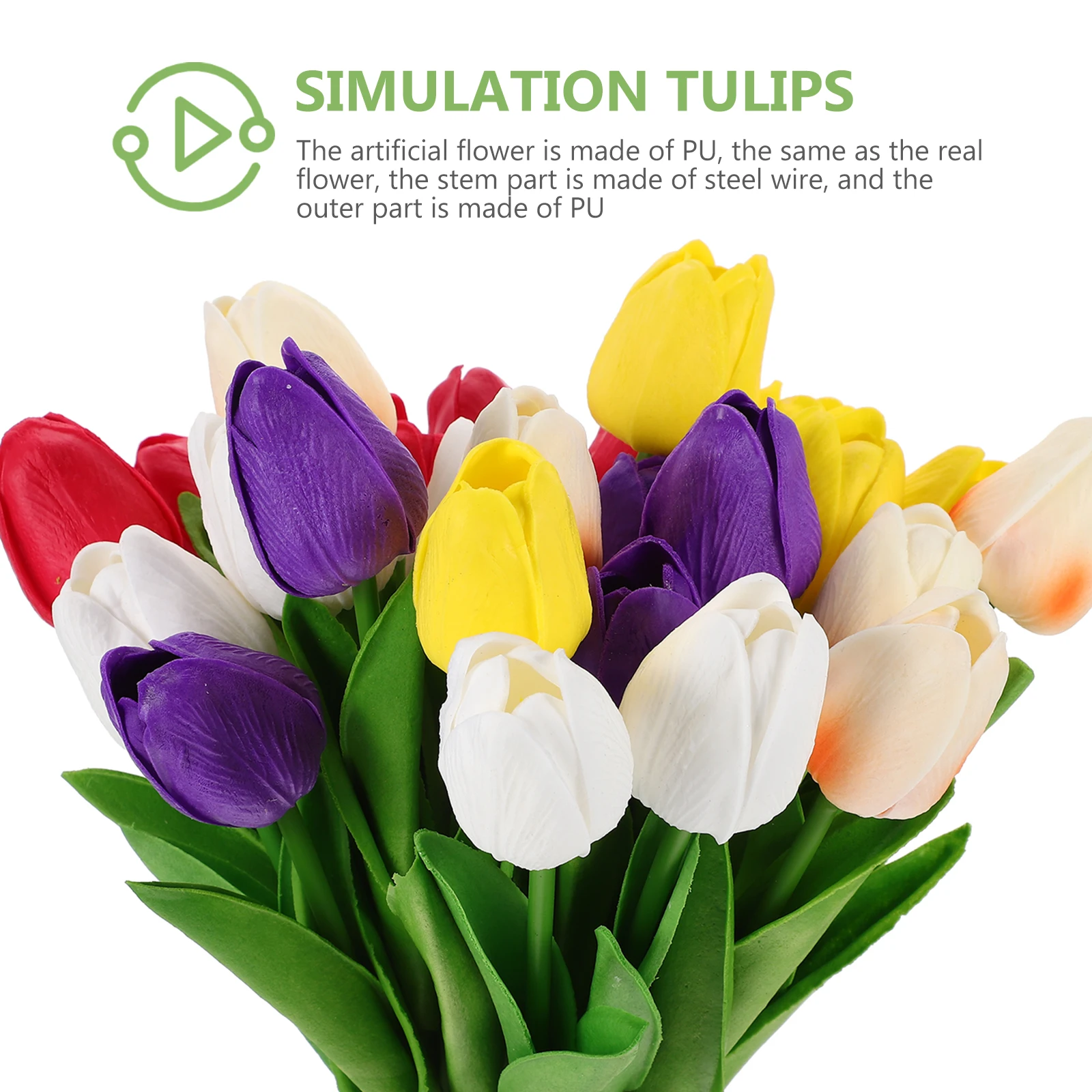 

25pcs Artificial Tulips Flowers Simulation Tulips Exquisite Lifelike Design For Wedding Home Decor Vase Arrangement Diy Layout