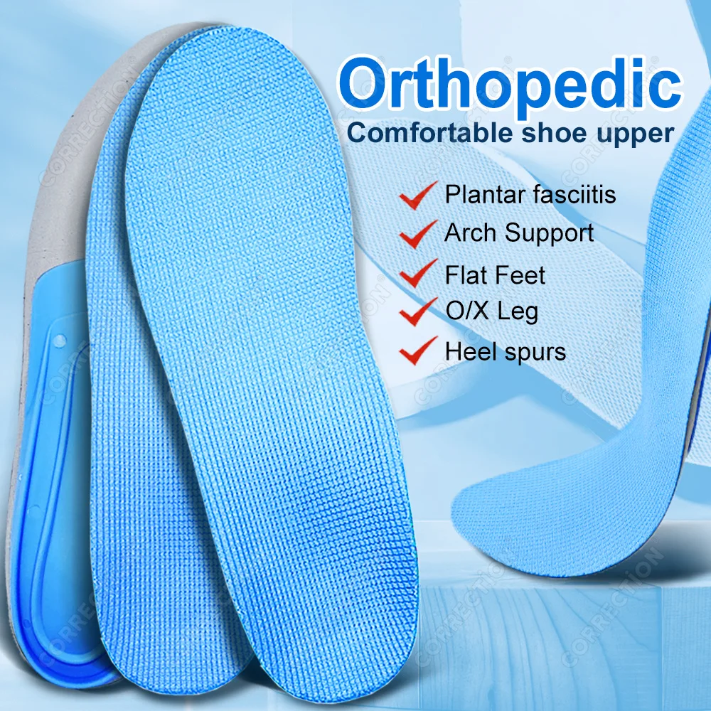 

orthopedic shoes sole insoles for arch support flat feet orthotics insole correction running sneaker feet care cushion man women