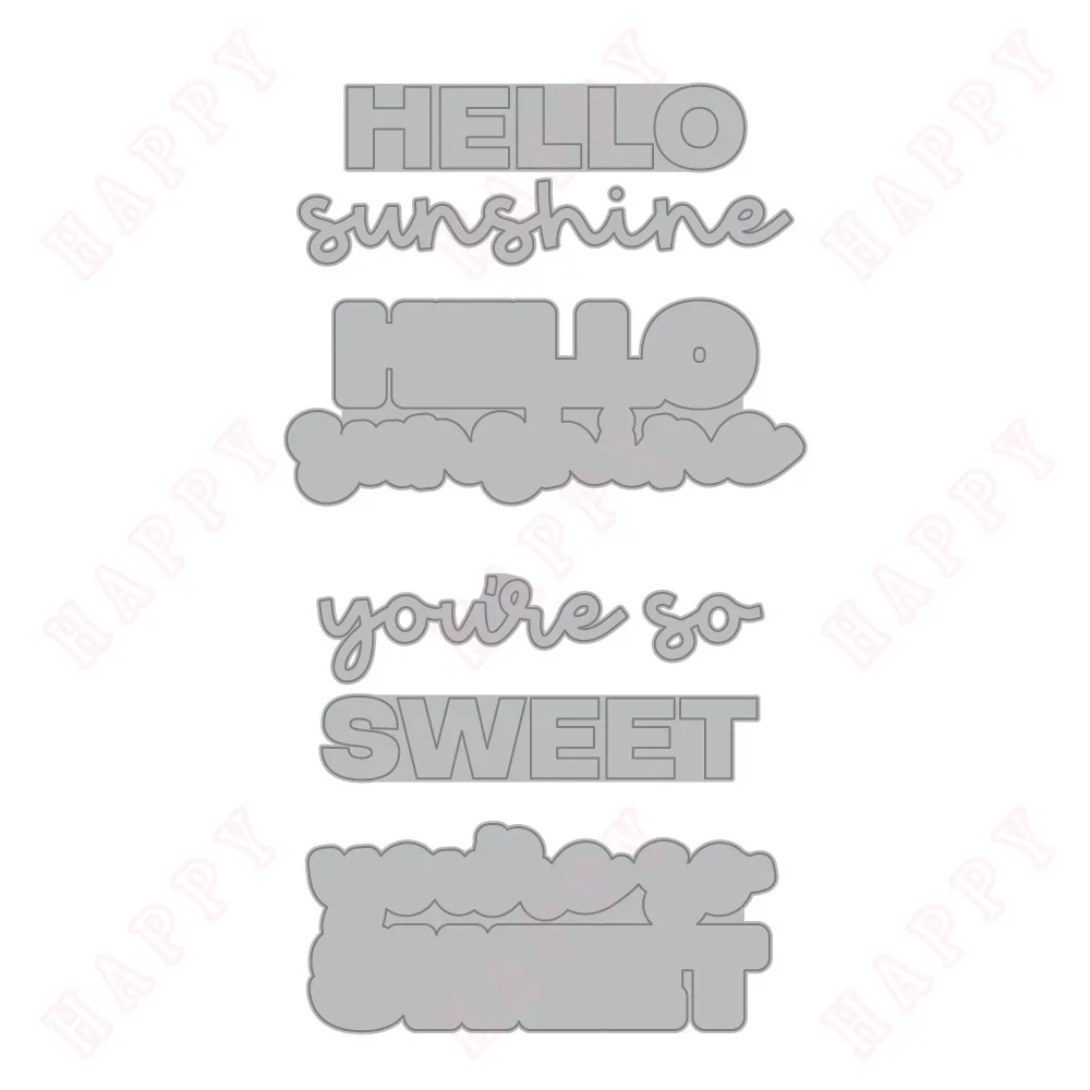 Hello Sunshine, Sweet Die Series New Metal Cutting Dies Decorating Scrapbooking Diy Paper Card Album Mould Craft Blessing mold