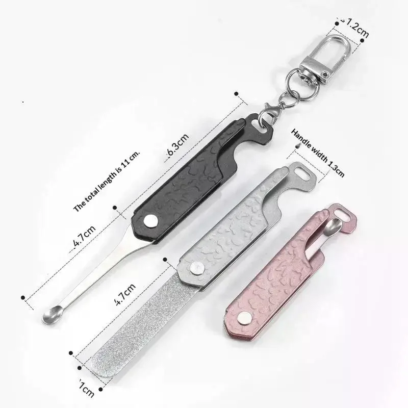 /JCS/Portable Folding Stainless Steel Nail File Strip For Home Use Easy Carry High End Nail Grinding Tool Beauty Nail Care Tool