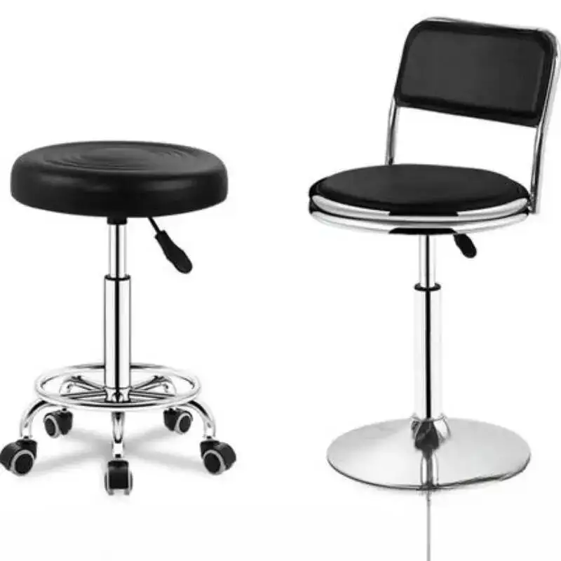 Barbershop Men's Barber Chairs For Pedicure Armchair For Beauty Salon Backrest Chair Wheels Desk Chairs Ergonomic Lash Mocho