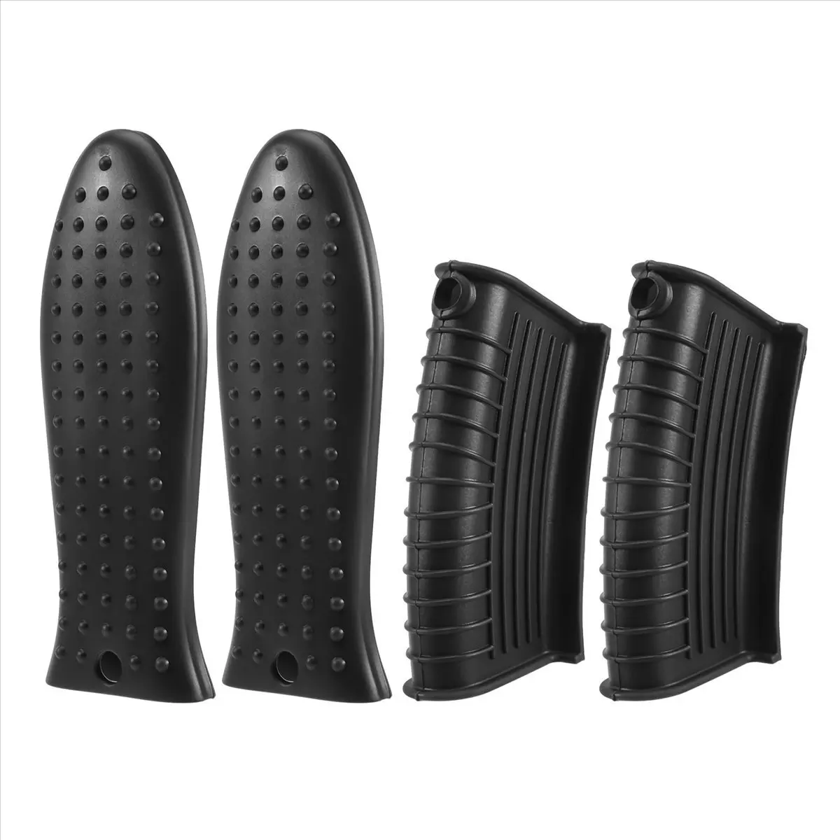 ABZF 2026 Cast Iron Skillet Handle Covers Set Non-Slip Silicone Pot Holder for Kitchen for Pans Griddles Cookware Black