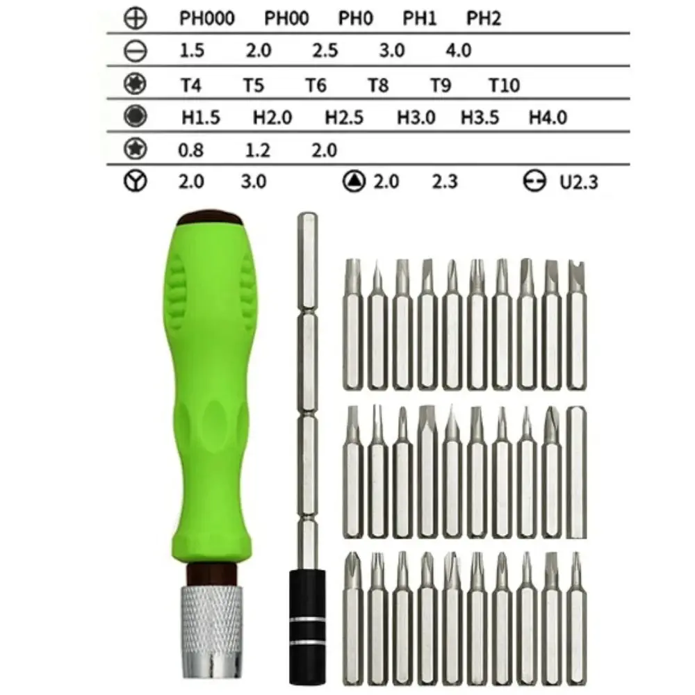 Portable 32 in 1 Screwdriver Set Multifunctional Torx Phillips Mini Screwdriver Durable Household Tool Screwdriver Bit