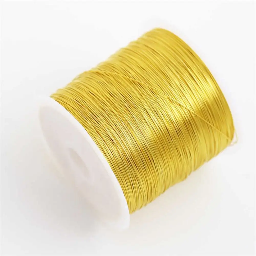 100 متر/لفة مطلية بالذهب اللون الحفاظ على سبائك الأسلاك النحاسية 0.3 مللي متر 0.4 مللي متر الحرف اليدوية صنع المجوهرات سلك دبوس الشعر الرجعية