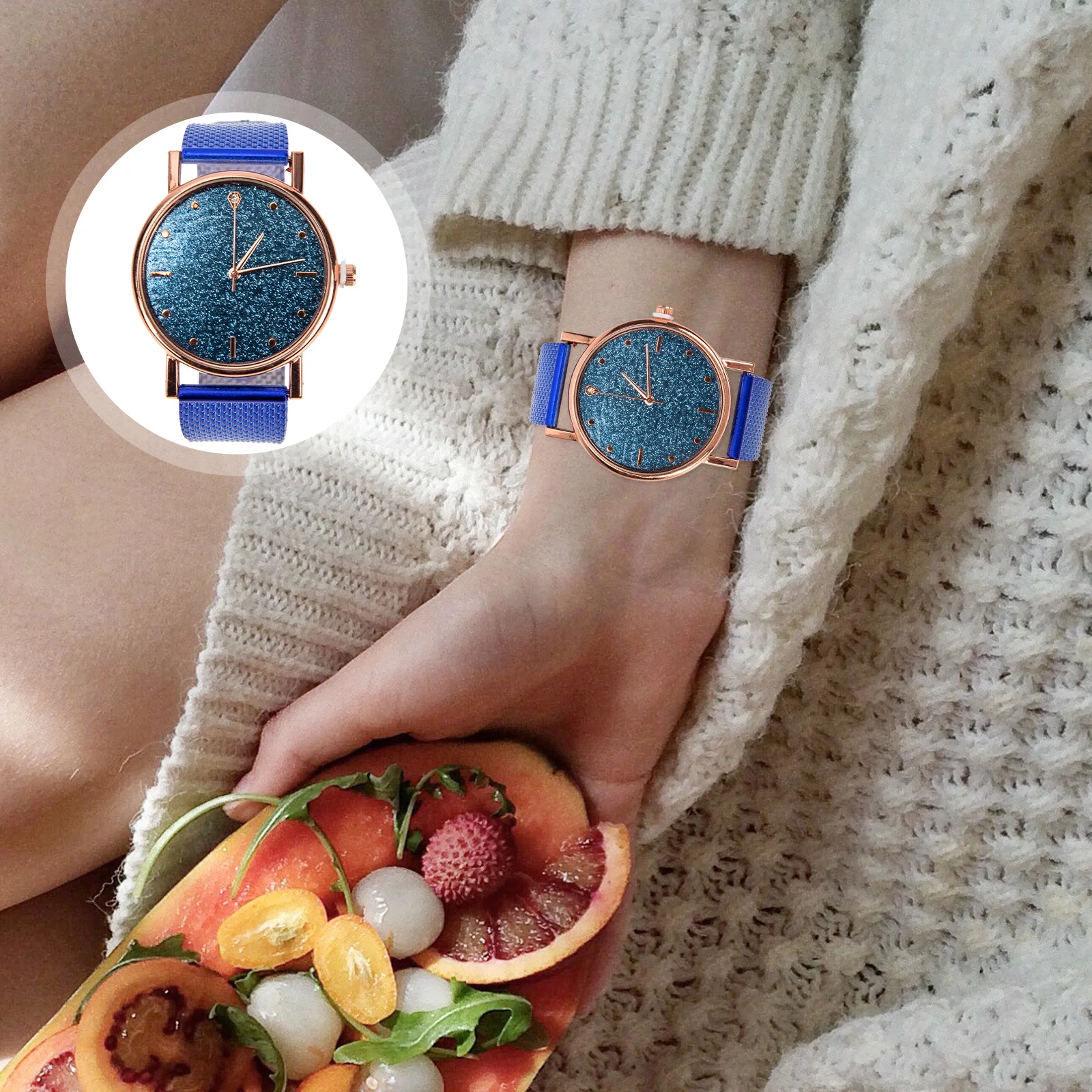 

Women Quartz Watch Adjustable Silicone Band Skin-Friendly Lightweight Comfortable for Daily Wear Business Leisure Gift Idea