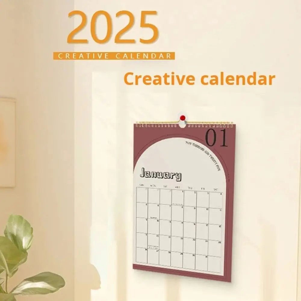 

Creative 2025 Wall Calendar Planner English 18 Months Monthly Wall Calendar Minimalistic To Do List Agenda Planner