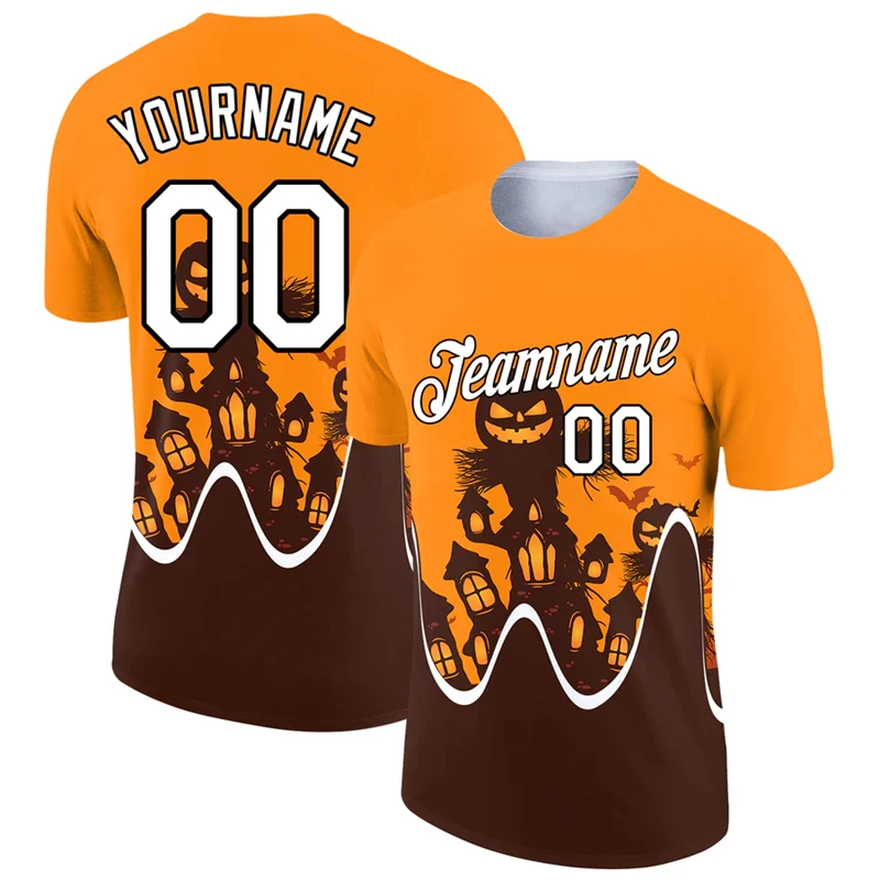 

Fashion Halloween Graphic T Shirts For Men Summer Trend Custom Name Team Name Number Team Uniform Casual Oversized Sports Tees