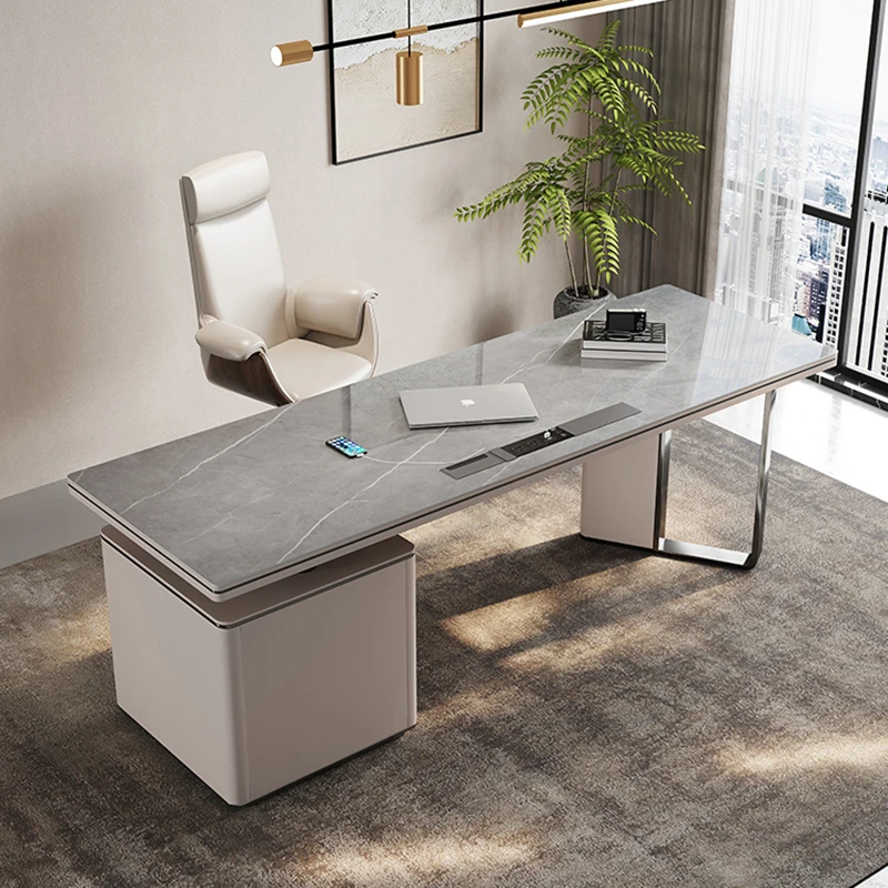 Storage Drawers Office Desk Monitor Standing Floor Legs Computer Desks Shelf Supplies Escritorios De Ordenador Modern Furniture