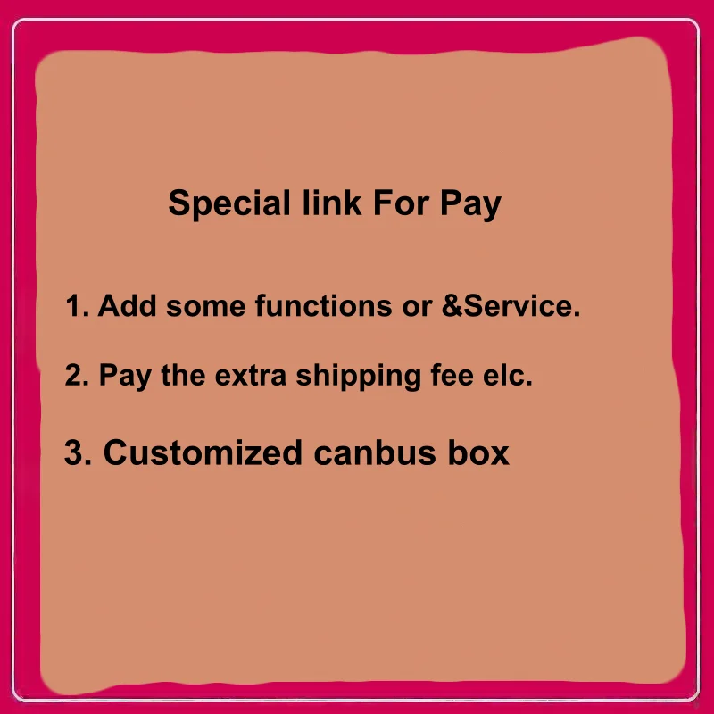 1 Special Link for Our Customers to pay the extra fee