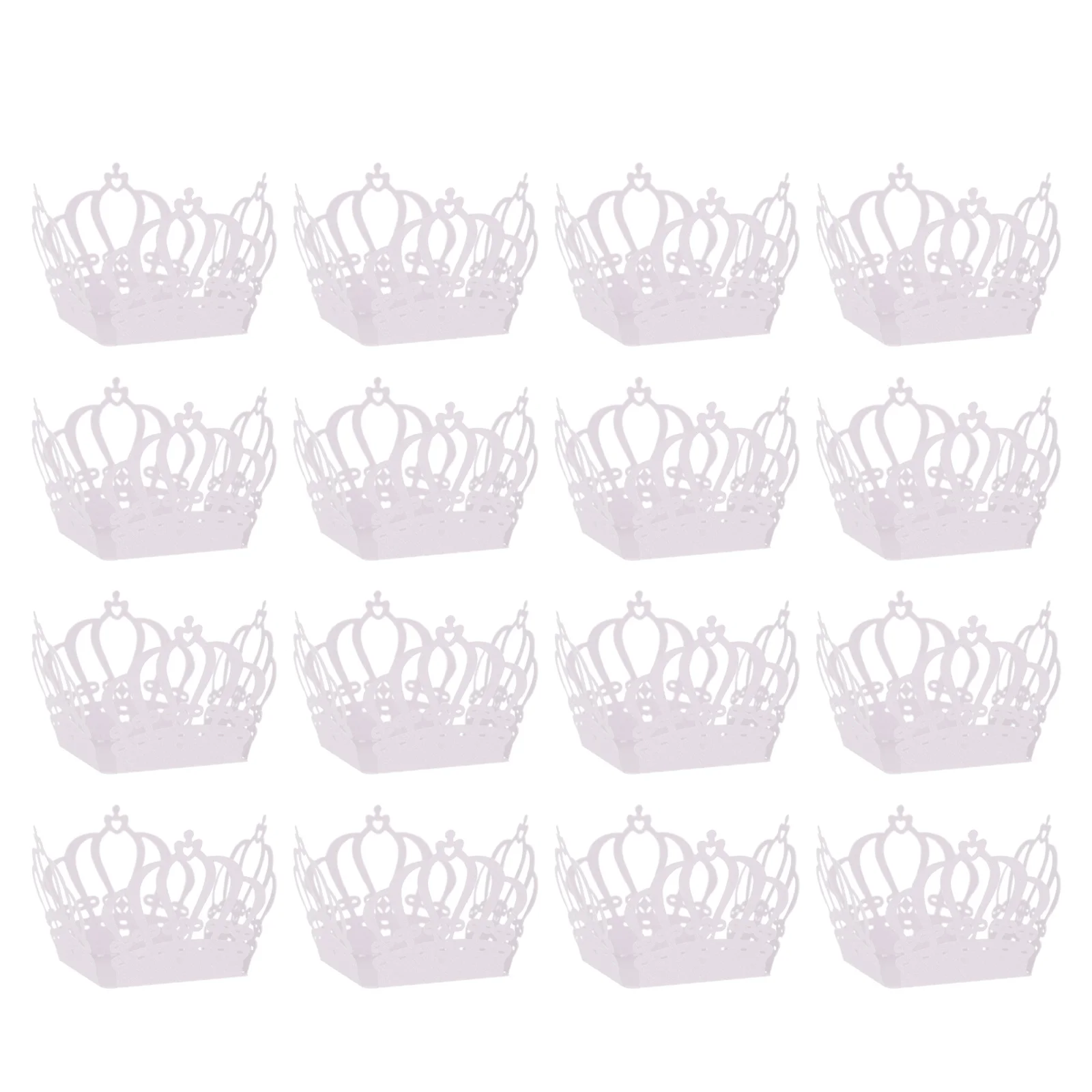

50Pcs Crown Shape Decorative Chocolate Paper Tray Wrapping Tray Candy Holder Dessert Cup Party Table Centerpiece