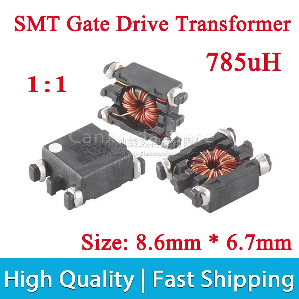 2/5/10pcs SMD 1:1 Isolation 50KHZ SMT Gate Drive Transformer Inductance 785uH Digital Audio Gate Pulse Inductor